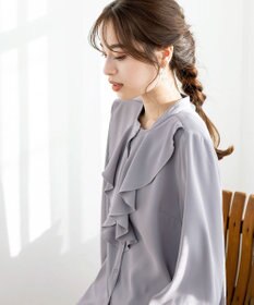 Tiaclasse 【洗える】フリルブラウス