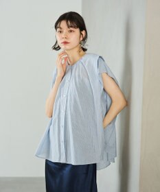 #Newans 【金子綾さんインスタライブご紹介アイテム】マルチストライプノースリーブシャツ