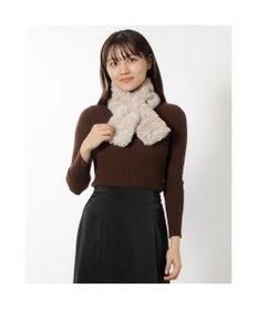 UNBILLION カシュネ cache nez / パール付フェイクファーマフラー