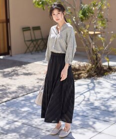 ANY L 【手洗い可能】ヨーロピアンリネンスキッパーネックブラウス