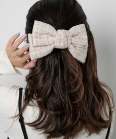 WEGO L柄リボンバレッタ