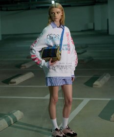 LeSportsac MSGM METRO XBODY/メトロカーキ/ブルー