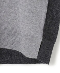 BEIGE， 【WEB限定・洗える】ROGAN / バイカラーウールクルーネックニット