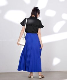 Tiaclasse L 【洗える】ケープ風フリルスリーブブラウス