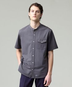 J.PRESS MEN 驚異的な機能性！【接触冷感 / UVカット / ストレッチ / 高通気性 / 防シワ】【MECHANICAL】ジャージーバンドカラー シャツ グレー系