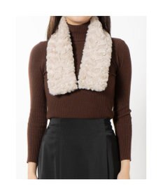 UNBILLION カシュネ cache nez / パール付フェイクファーマフラー