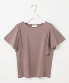 ANY SIS L 【接触冷感・UVケア】着映えフリルスリーブ カットソー