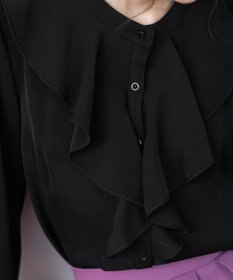 Tiaclasse 【洗える】フリルブラウス