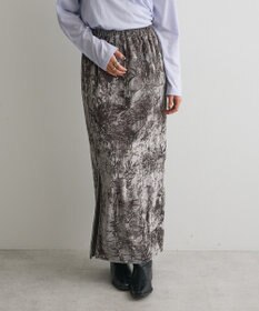 CRAFT STANDARD BOUTIQUE クラッシュベロアサイドスリットスカート