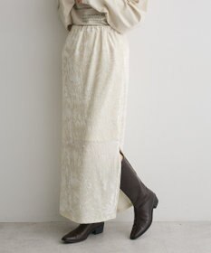 CRAFT STANDARD BOUTIQUE クラッシュベロアサイドスリットスカート