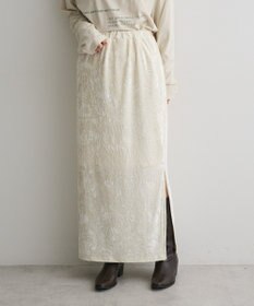 CRAFT STANDARD BOUTIQUE クラッシュベロアサイドスリットスカート