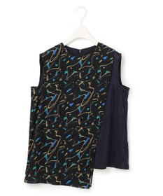 ICB 【Saki Tanakaさんコラボ】コラボプリント ノースリーブブラウス