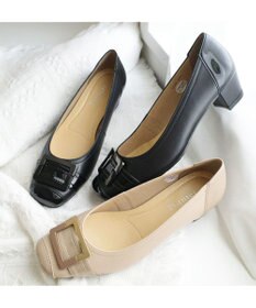 Pointer 日本製 本革バックルパンプス