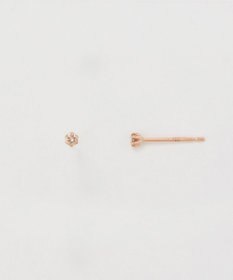 Phoebe 【K10】一粒ダイヤモンドピアス　ローズゴールド