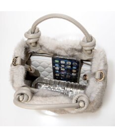 UNBILLION カシュカシュ cachecache / ミンク風フェイクファーノットハンドルバッグ