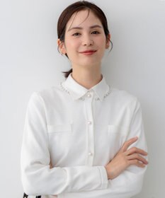 組曲 【WEB限定】クリアストレッチビジューレーン カーディガン