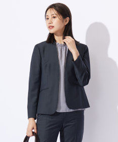 美品✨【ジェイプレス】ノーカラージャケット パンツ セットアップ 洗えるUV速乾 セットアップ対応・洗える・UVケア・速乾】 OXIJEWELストレッチ