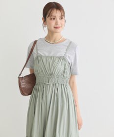 earth music&ecology ドロストシャーリングキャミワンピース