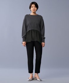 uncrave ウール ナイロン ペプラム ニット（uncrave STANDARD）