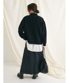 CRAFT STANDARD BOUTIQUE 洗えるモールニット配色プルオーバー