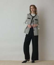 GRACE CONTINENTAL ツイードペプラムベスト