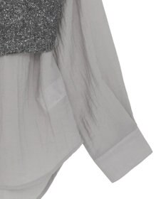 Green Parks ＳＥＴ２点ラメシャギービスチェ＋シャツ