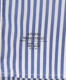 J.PRESS YORK STREET 【UNISEX】タイプライターストライプ バンドカラーシャツ