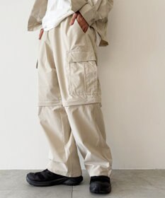 WEGO 【セットアップ対応ITEM】2WAYリップストップカーゴパンツ