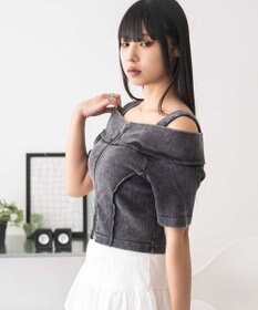 WEGO オフショルWジップトップス