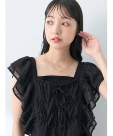 earth music&ecology フロッキードットフリルビスチェ