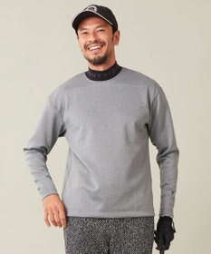 23区GOLF 【23Fondation/MEN】【吸水速乾・UVケア】バイカラー 長袖モックネックシャツ