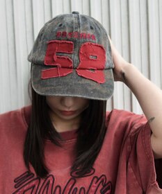 WEGO ナンバリングアップリケキャップ