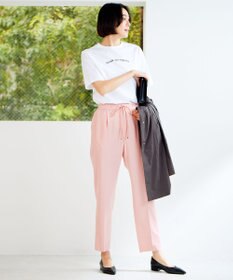 自由区 ライトフィールジャージータックテーパード パンツ