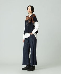 J.PRESS YORK STREET 【WOMEN】コットンニット ケーブルポンチョ