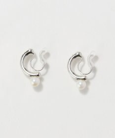 Phoebe 〈痛くないシリーズ/金属アレルギー対応〉ソロパールフープライトフィットイヤリング　シルバー/ニッケルフリー