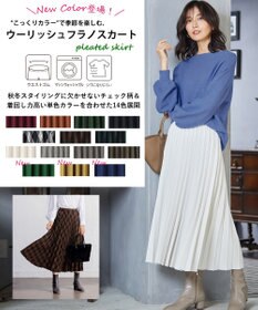 ANY 【14色展開/洗える】ウーリッシュ プリーツスカート