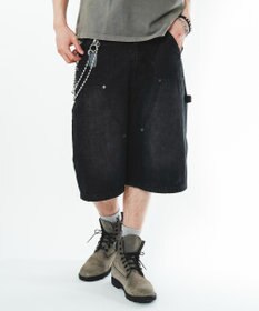WEGO 【ユニセックス着用ITEM】ダブルニーデニムショーツ