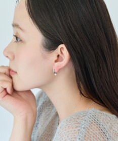 Phoebe 〈痛くないシリーズ/金属アレルギー対応〉ソロパールフープライトフィットイヤリング　シルバー/ニッケルフリー