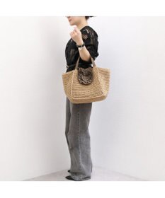 UNBILLION カシュカシュ cachecache / フリルフラップスクエアトート カゴバッグ