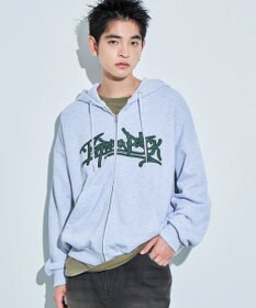 WEGO ワッペンロゴジップパーカー