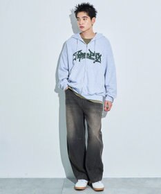 WEGO ワッペンロゴジップパーカー