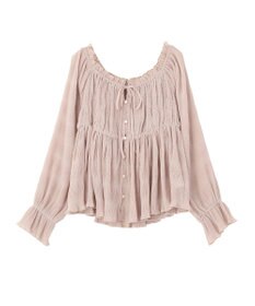 earth music&ecology 【2WAY】シャーリングフリルオフショルブラウス