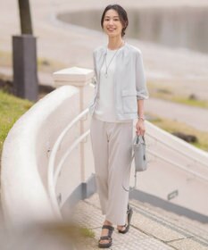 J.PRESS LADIES L 【WEB限定・洗える】ボイルドワッシャー ブルゾン