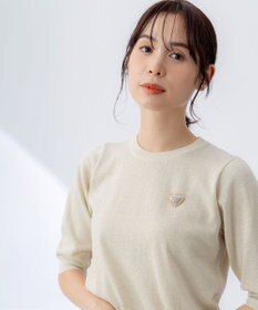 組曲 S 【WEB限定・2SET】5分袖ラメ入りアンサンブルニット