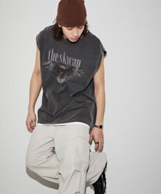 WEGO 【ユニセックス着用アイテム/手洗い可】ピグメントグラフィックノースリーブ