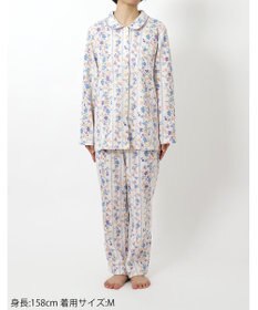 Wing パジャマ 長袖 長ズボン 綿混(本体) あったか レディース EP6011 ウイング／ワコール