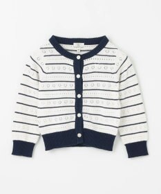 組曲 KIDS 【90-100㎝】フラワーアイレット カーディガン