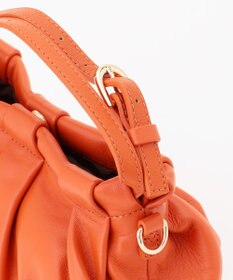 LA BAGAGERIE シープレザー　ギャザーミニマムバッグ