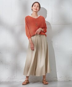 ANY 【ウエストゴム/接触冷感/UVケア】清涼リネンスカーチョ