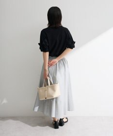 Green Parks 表面感タックフレアスカート